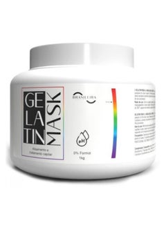 BRASILEIRA Gelatin mask treatment works to soften, straighten and nourish hair fibers, restore balance and restore hair 1 kg  - Image 1