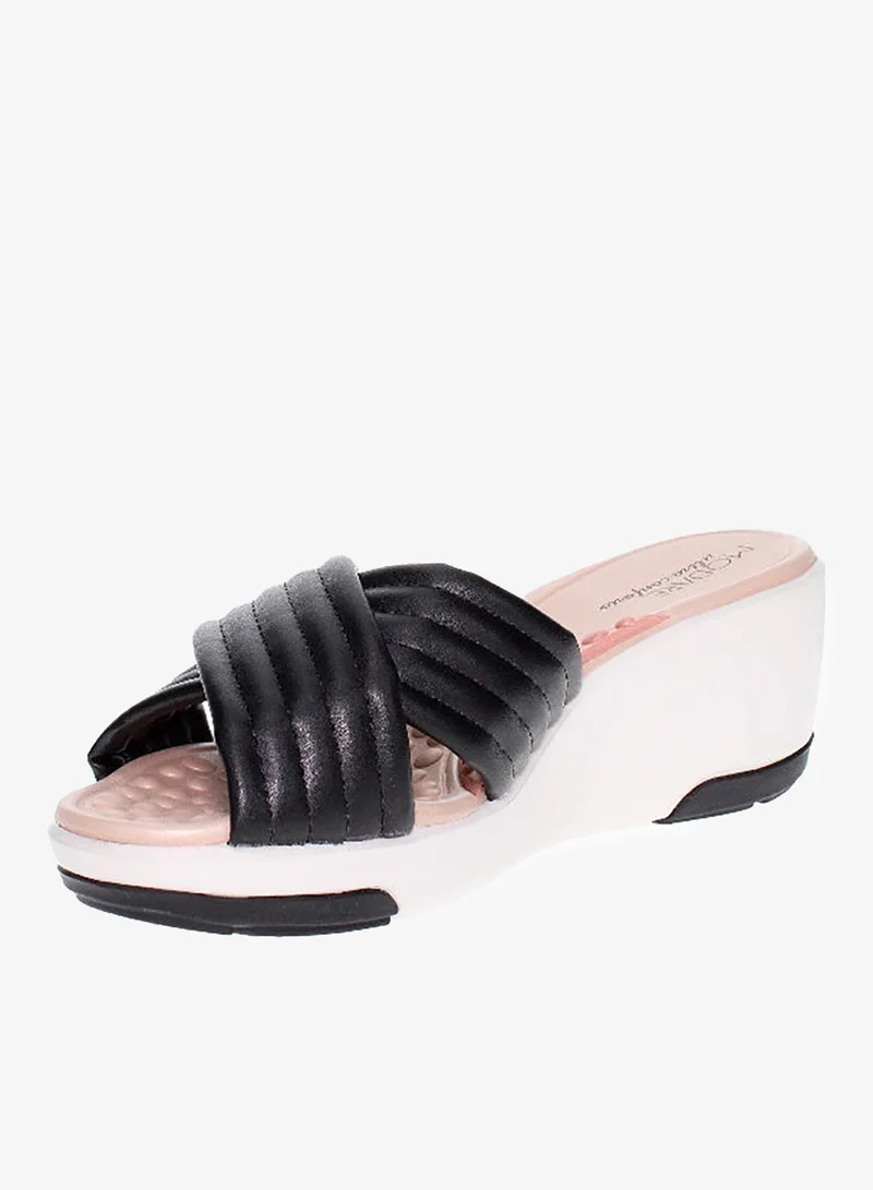 Modare Black Wedge Sandals for Women – Stylish Wedge Heel Sandals for Girls & Daily Wear for Women | Best Price UAE