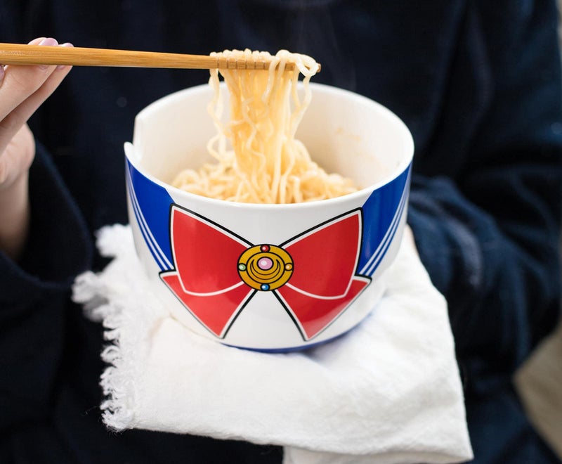 JUST FUNKY Sailor Moon Japanese Ceramic Dinnerware Set | Includes 16-Ounce Ramen Bowl and Wooden Chopsticks | Asian Food Dish Set For Home Kitchen | Kawaii Anime Gifts - Image 5