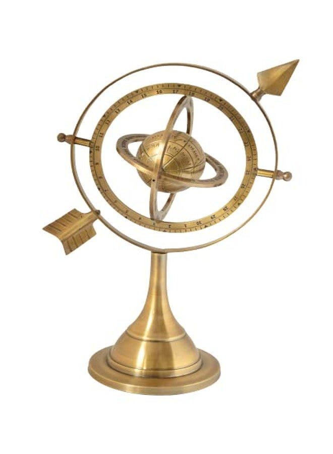 Blue Globe Antique Astrolabe Brass Sphere 10 Brass Tabletop Armillary Nautical Sphere Globe - Brown Sphere World Globe Metal Base Unique Armillary Sphere Astrolabe Marine Export - Image 1