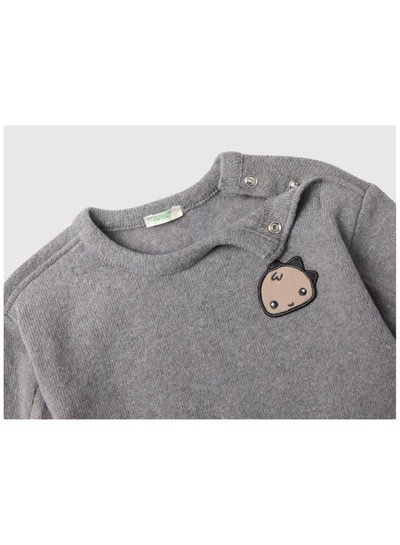 UNITED COLORS OF BENETTON Sweatshirt In Recycled Cotton Blend, 0 - 1 Month