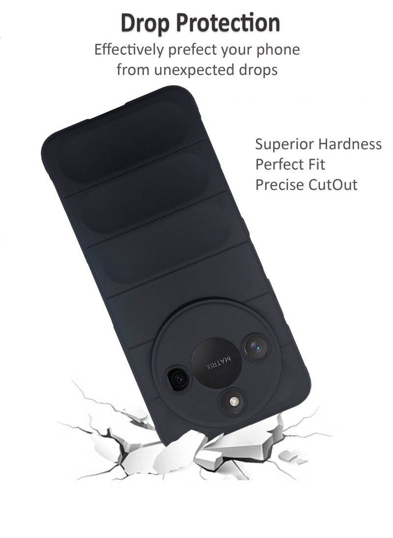 Waldic Honor X9C Smart 5G Premium Case | Premium Silicone Case Cover Designed for Honor X9C Smart 5G | Honor X9C Smart 5G Case Camera and Drop Protection Thin Protective Back Cover Case for Honor X9C Smart 5G - Black  - Image 2