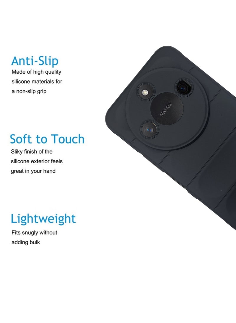 Waldic Honor X9C Smart 5G Premium Case | Premium Silicone Case Cover Designed for Honor X9C Smart 5G | Honor X9C Smart 5G Case Camera and Drop Protection Thin Protective Back Cover Case for Honor X9C Smart 5G - Black  - Image 4