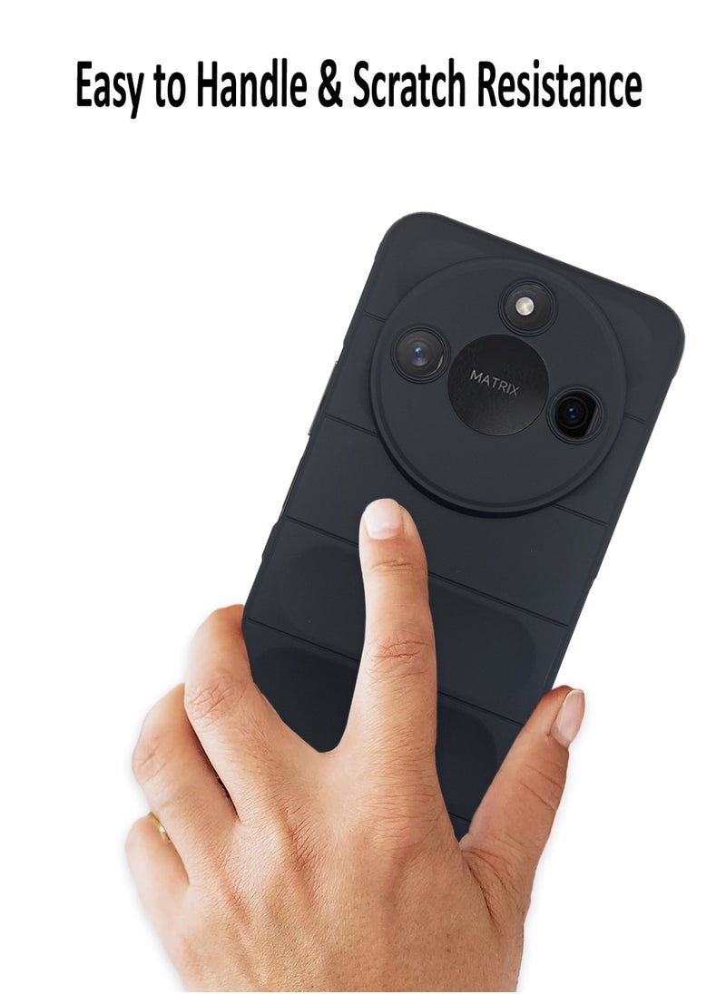Waldic Honor X9C Smart 5G Premium Case | Premium Silicone Case Cover Designed for Honor X9C Smart 5G | Honor X9C Smart 5G Case Camera and Drop Protection Thin Protective Back Cover Case for Honor X9C Smart 5G - Black  - Image 3