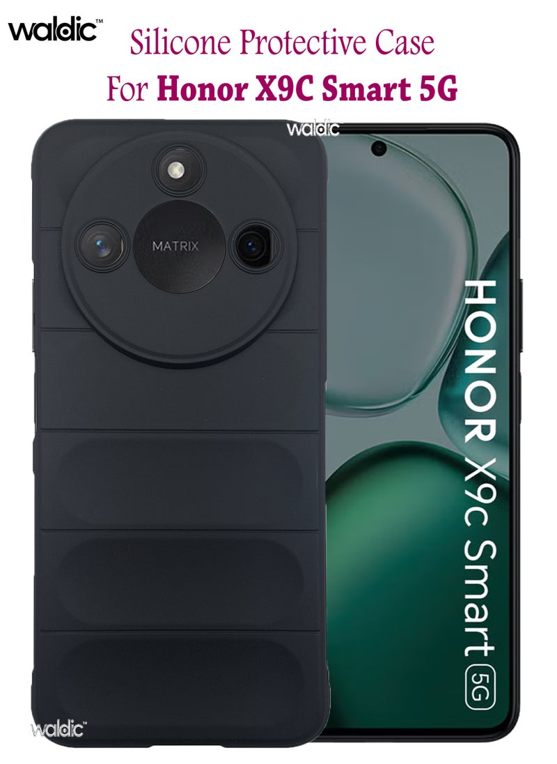 Waldic Honor X9C Smart 5G Premium Case | Premium Silicone Case Cover Designed for Honor X9C Smart 5G | Honor X9C Smart 5G Case Camera and Drop Protection Thin Protective Back Cover Case for Honor X9C Smart 5G - Black  - Image 1