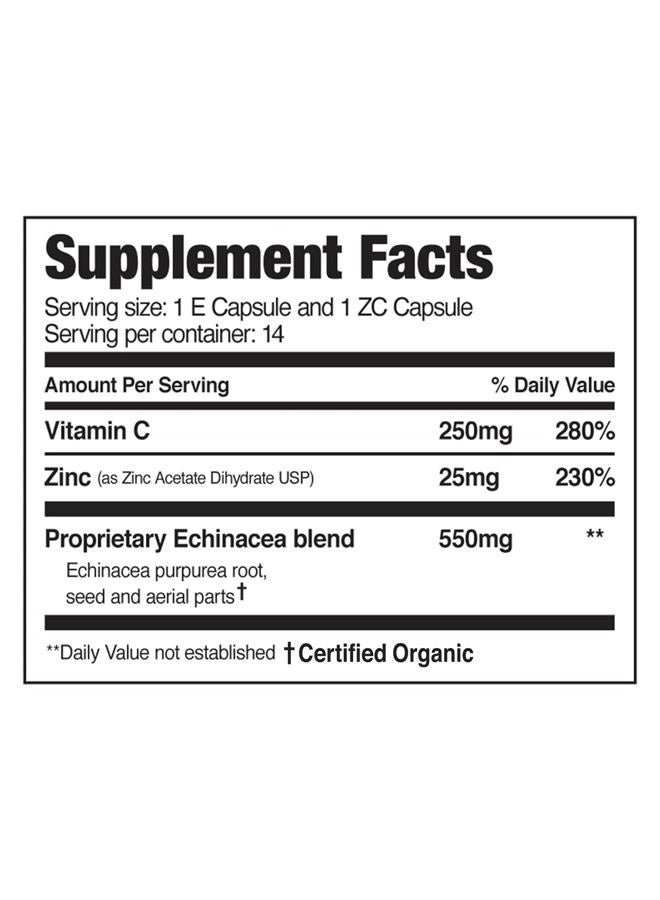 EZC Pak Immune Support Supplement, Vitamin Immune Support Zinc Vitamin C Echinacea, Vitamins for Immune System Support, Immune Boosters for Adults - Immune Support Vitamins - 28 Capsules - Image 2