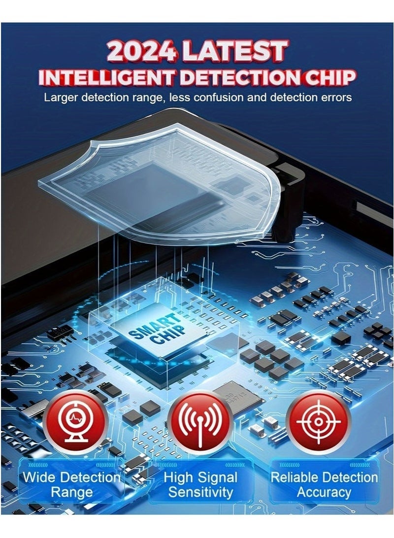 كاميرا خفية وكاشف تنصت - جهاز مسح إشارة RF مضاد للتجسس مع GPS للفنادق، المنازل، المكاتب - 5 مستويات حساسية (أسود) - Image 3