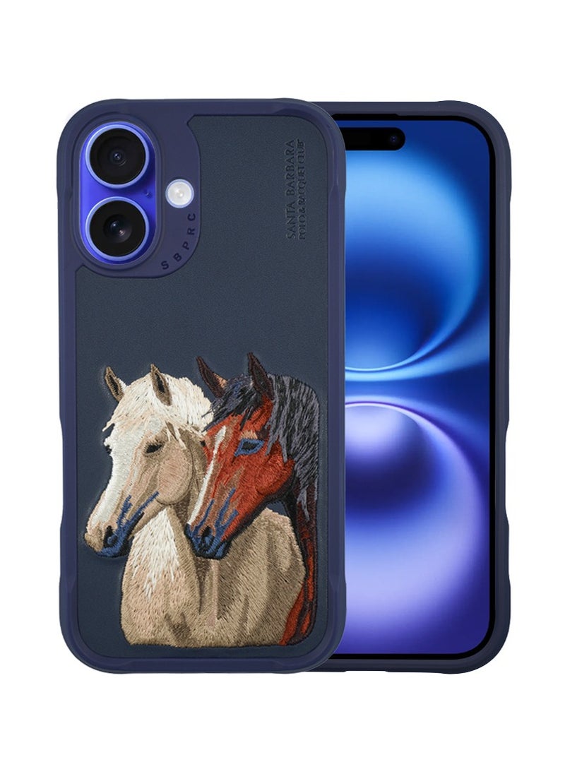 Polo isidroe Series case Horse Embroidery Designed, Shockproof Protective Phone Case Compatible with iPhone 16 6.1 inch - Navy Blue - pzsku/ZD253211A807F29FA4592Z/45/_/1731508542/ca144980-0417-4f55-8428-d64762a80c71