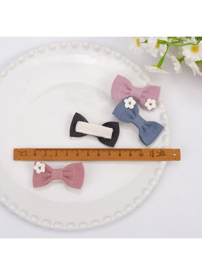 BIANHUAN Baby Girls Hair Bow Clips, 12pcs Boutique Cotton Fully Lined Hair Pins, Non Slip Baby Barrettes Accessories for Infants Toddlers Fine Hair by BIANHUAN - Image 2