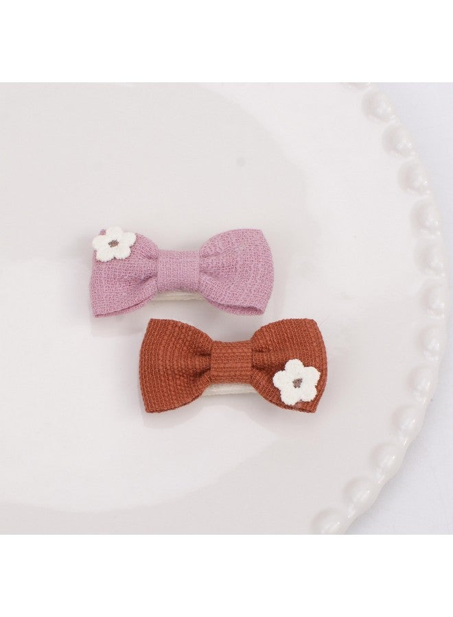 BIANHUAN Baby Girls Hair Bow Clips, 12pcs Boutique Cotton Fully Lined Hair Pins, Non Slip Baby Barrettes Accessories for Infants Toddlers Fine Hair by BIANHUAN - Image 5