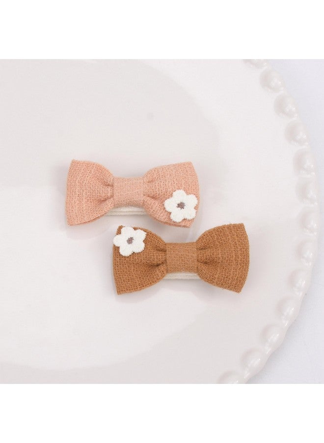 BIANHUAN Baby Girls Hair Bow Clips, 12pcs Boutique Cotton Fully Lined Hair Pins, Non Slip Baby Barrettes Accessories for Infants Toddlers Fine Hair by BIANHUAN - Image 4