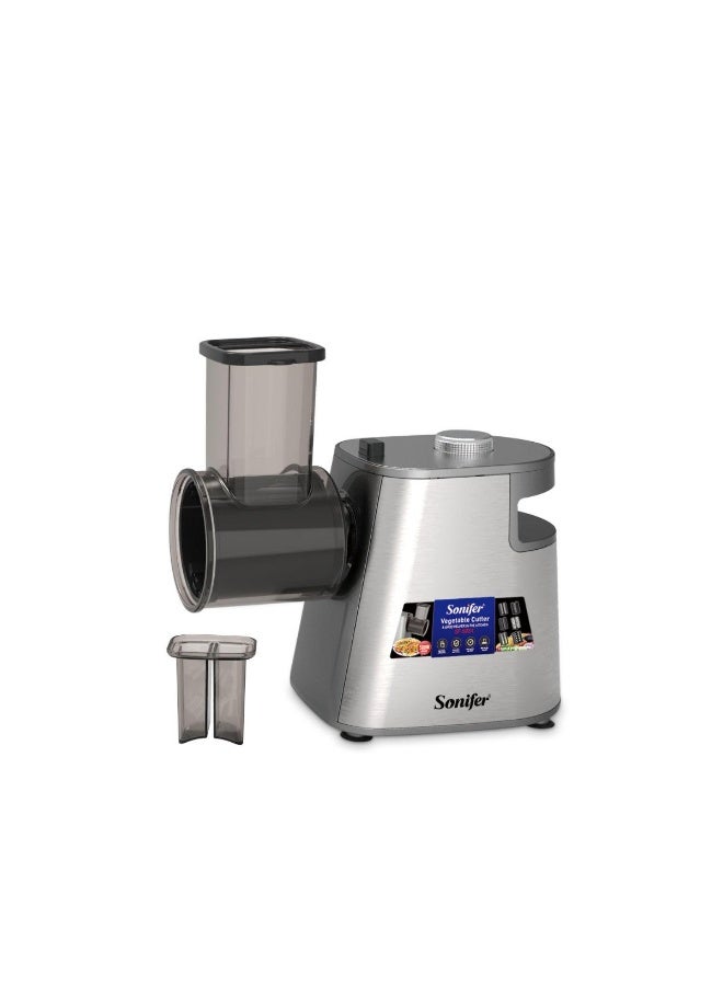 Sonifer SF-5031 500W Electric Vegetable Cutter & Slicer | 6-in-1 Multifunction Food Processor with 304 Stainless Steel Blades for Dicing, Shredding & Grinding | Safe with Pusher & Non-Slip Feet for Home Kitchen - Image 1