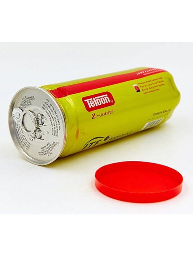 Teloon Premium Quality Z-Court Tennis Ball Green 21.34 x 7.62 x 7.62 cm T818P3 - Image 2