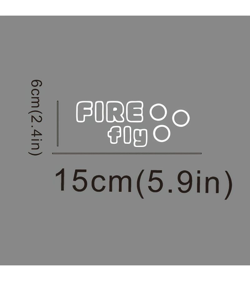 Popular Car Sticker Fire Fly Letter Decal White Simple Streetwear Style Laptop Skateboard Suitcase Decoration Waterproof Sunproof Residue Free - Image 2