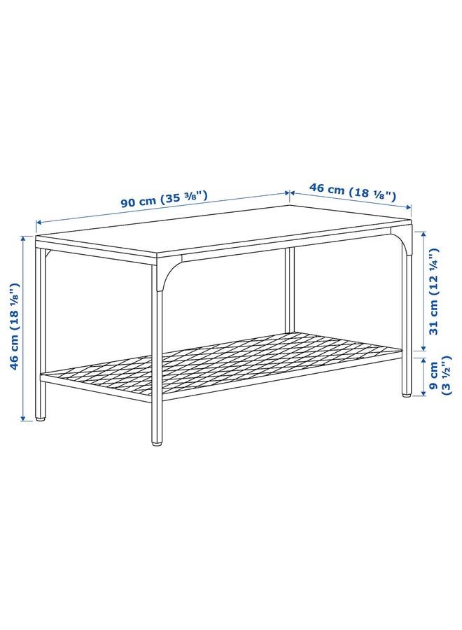 erorex Coffee table, black, 90x46 cm - Image 5