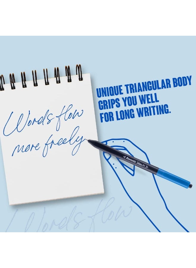 Reynolds Reynolds VISTA Ball Pen SET - 5 BLUE PENS WITH COMFORTABLE GRIP  - Image 3