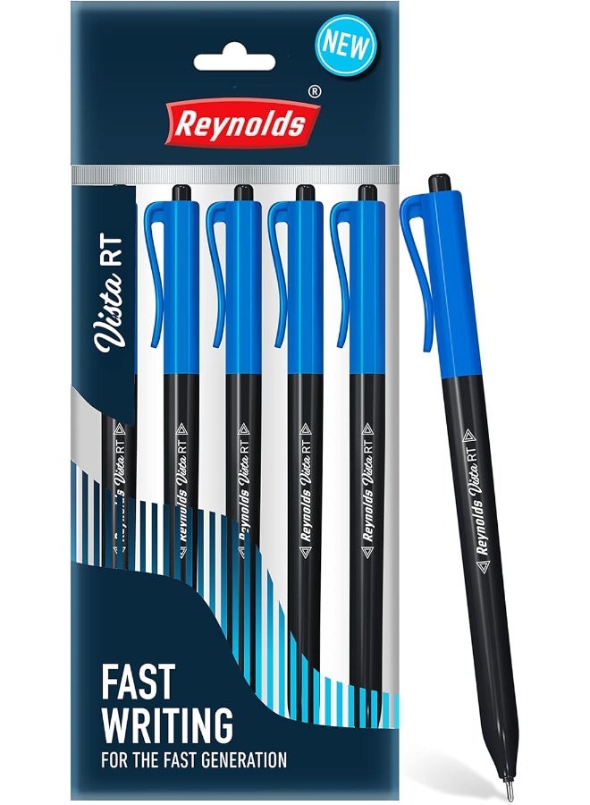 Reynolds Reynolds VISTA Ball Pen SET - 5 BLUE PENS WITH COMFORTABLE GRIP  - Image 1