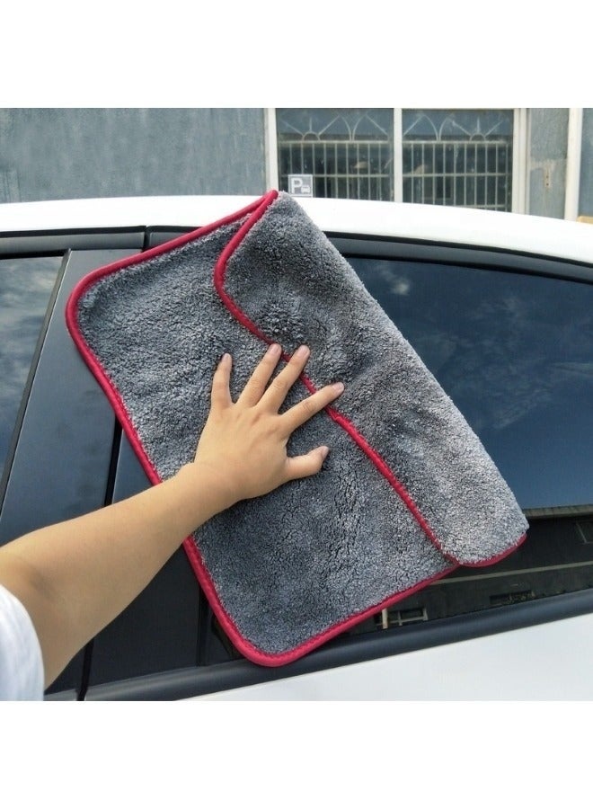 Happy Home Professional Premium Microfiber Car Drying Towel, Ultra-Absorbent with Twisted Loop Technology, Streak & Scratch Free Drying for Cars 40*40cm (Grey) - Image 2