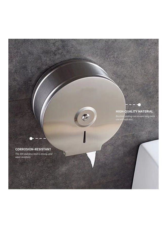 NIBEMINENT Wall Mounted Paper Towel Dispenser Silver 29.00x11.00x27.00cm - Image 4