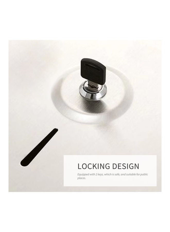 NIBEMINENT Wall Mounted Paper Towel Dispenser Silver 29.00x11.00x27.00cm - Image 5