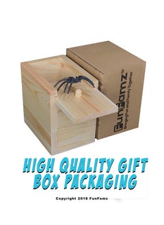 FunFamz The Original Spider Prank Box Funny Wooden Box Toy Prank Hilarious Christmas Money Gift Box Surprise Toy And Gag Gift Practical Joke Bromas Kit  - Image 5
