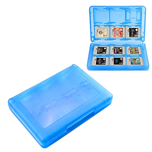 Xahpower 3DS Game Holder Card Case, 28-in-1 Game Holder Card Case Compatible with Nintendo NEW 3DS / NEW 3DS XL / 3DS / 3DS XL / DSi / DSi XL / DS / NEW 2DS /NEW 2DS XL / 2DS/ 2DS XL Catridge Storage Box (Blue) - Image 1