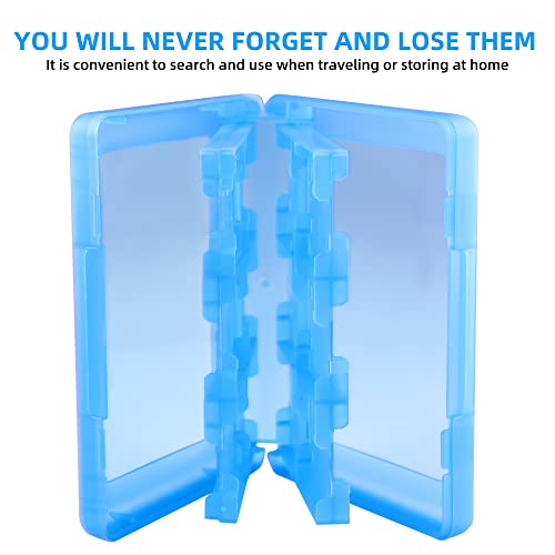 Xahpower 3DS Game Holder Card Case, 28-in-1 Game Holder Card Case Compatible with Nintendo NEW 3DS / NEW 3DS XL / 3DS / 3DS XL / DSi / DSi XL / DS / NEW 2DS /NEW 2DS XL / 2DS/ 2DS XL Catridge Storage Box (Blue) - Image 5