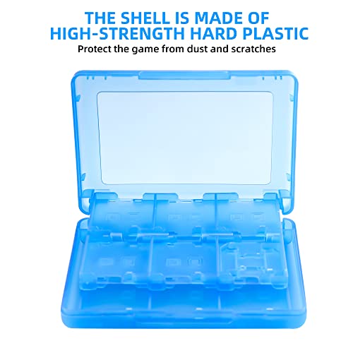 Xahpower 3DS Game Holder Card Case, 28-in-1 Game Holder Card Case Compatible with Nintendo NEW 3DS / NEW 3DS XL / 3DS / 3DS XL / DSi / DSi XL / DS / NEW 2DS /NEW 2DS XL / 2DS/ 2DS XL Catridge Storage Box (Blue) - Image 2