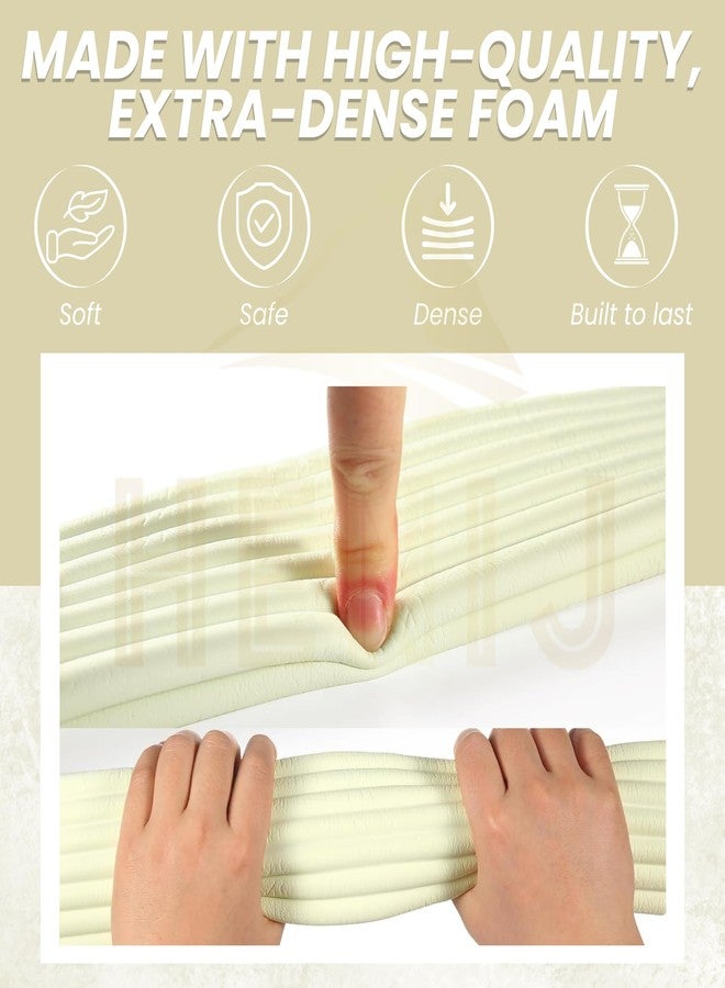 HENIJ Soft Extra Dense Furniture Table Wall Edge Protectors Foam Baby | Safety Bumper Guard Protector, Table Protection Strip, Kids Safety Corner Strip (6.5 Ft Long, 8 CM Wide, Cream, Pack of 1) - Image 3