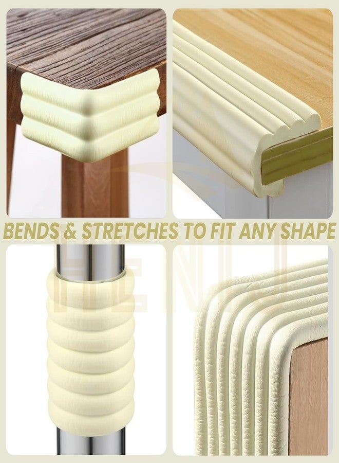 HENIJ Soft Extra Dense Furniture Table Wall Edge Protectors Foam Baby | Safety Bumper Guard Protector, Table Protection Strip, Kids Safety Corner Strip (6.5 Ft Long, 8 CM Wide, Cream, Pack of 1) - Image 5