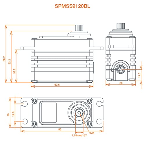 Spektrum S9120BL 15 Torque Metal Servo SPMSS9120BL - Image 5