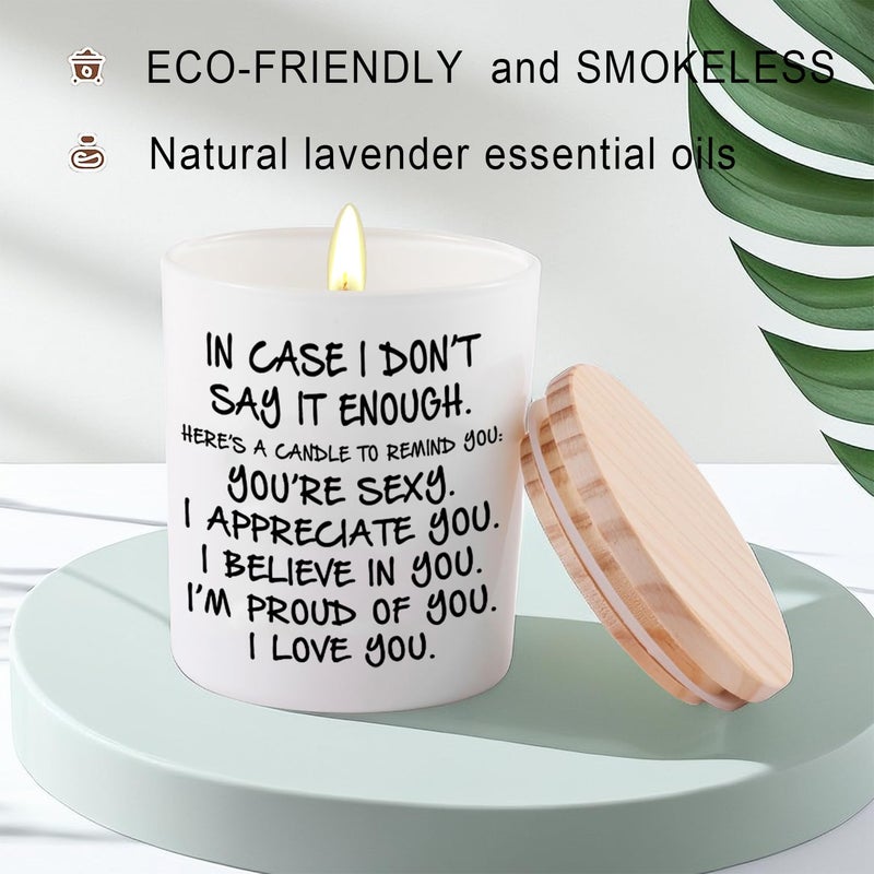 BFJLIFE Candles Gifts for Girlfriend Wife Her Funny Novelty Unique Valentines Mothers Day Anniversary Christmas Birthday Gifts for Girlfriend Wife Women Stocking Stuffers Lavender Scented Soy Candle - Image 2