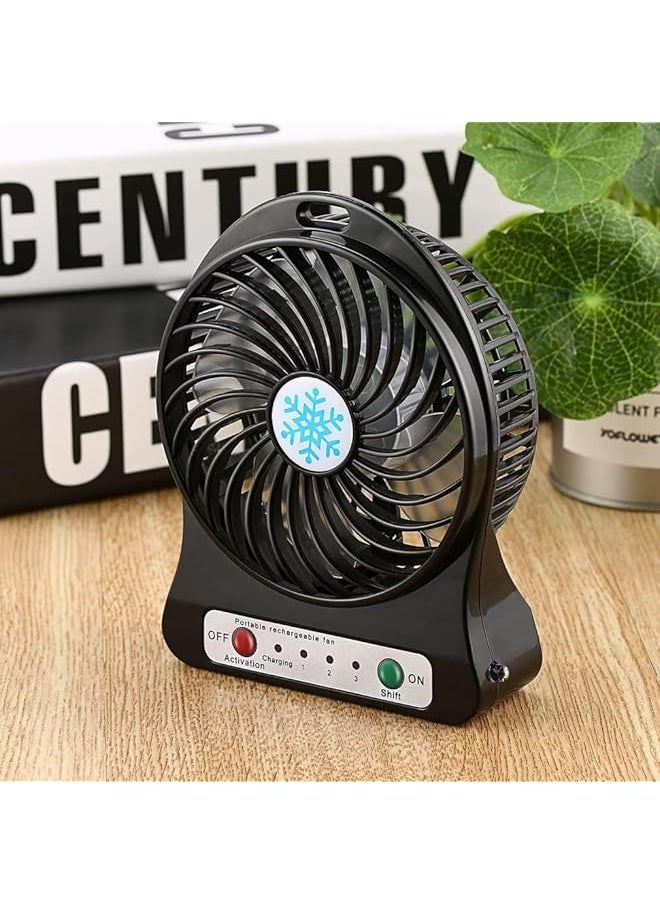 erorex Rechargeable Portable Fan Led Light Air Cooler Mini Desk Usb Fan Third Wind Fan Without Battery Cooling Handheld Mini Fan Green  - Image 5