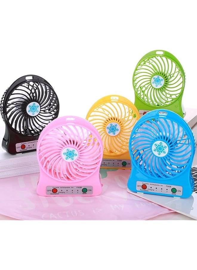 erorex Rechargeable Portable Fan Led Light Air Cooler Mini Desk Usb Fan Third Wind Fan Without Battery Cooling Handheld Mini Fan Green  - Image 4