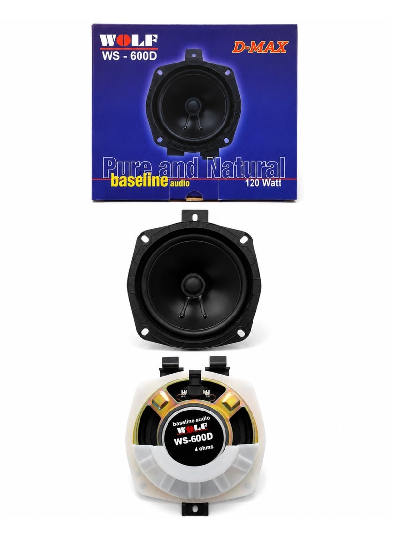 فرده سماعة WOLF WS-600D D-MAX – 120 وات | 4 أوم