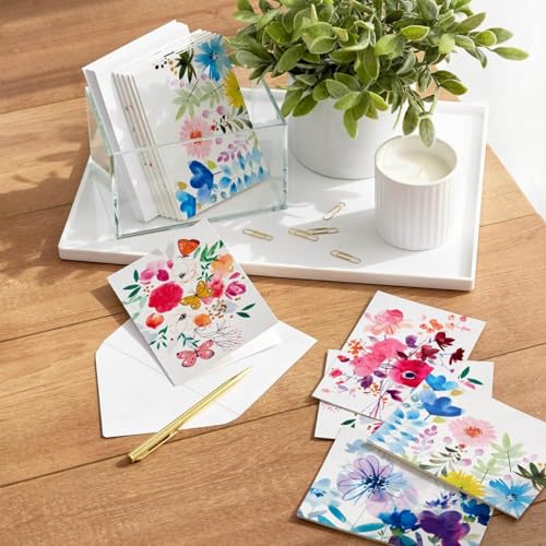 OFIFO® 24 Pcs Watercolor Flower Pattern Envelopes, 4 Designs, Decorative Floral Stationery Envelopes for Letters, Invitations, and Greeting Cards - Image 4