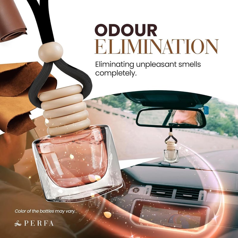 Perfa Leather Musk Car Air Freshener - Pack of 2 with Vent Clip | Adjustable Scent Intensity | Premium Interior Accessories by Perfa - Image 3