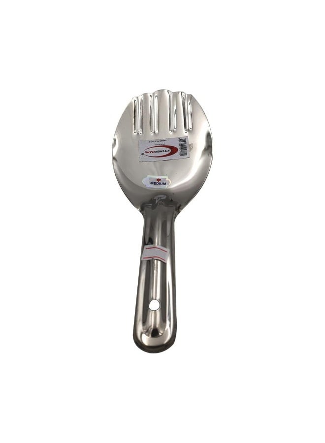 IDEAL PACK Premium Quality Stainless Steel Rice Serving Spoon – Medium Size Rice Ladle with Ergonomic Handle, Durable Kitchen Utensil for Daily Use, Rust-Resistant, Ideal for Home, Hotels, & Restaurants - Image 1