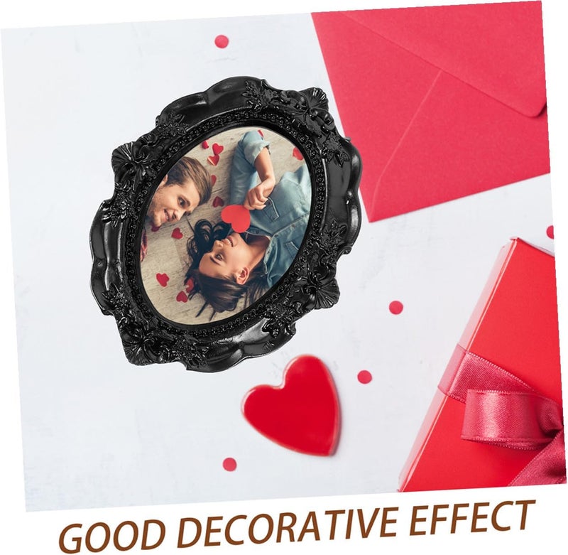 6pcs Oval Small Picture Frame Set Black Photo Frame Kit for Tabletop Display Decorative Photo Ornaments for Home Décor and Gallery Wall - Image 3