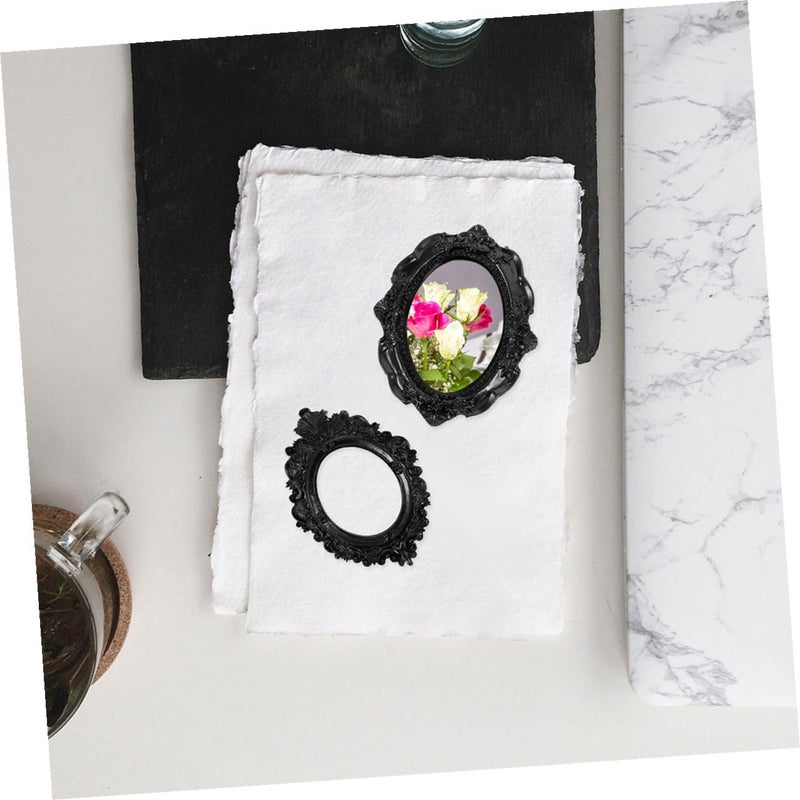 6pcs Oval Small Picture Frame Set Black Photo Frame Kit for Tabletop Display Decorative Photo Ornaments for Home Décor and Gallery Wall - Image 4