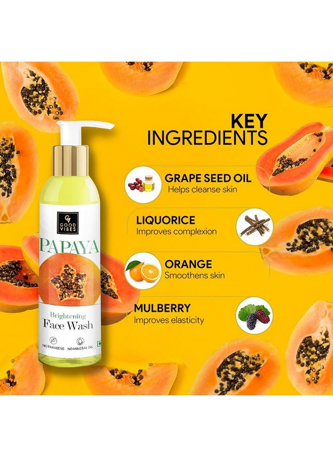 Good Vibes Papaya Brightening Face Wash 120 Ml - Radiant Glowing Moisturizing Brightening Anti Ageing Pore Cleansing Formula For All Skin Types, Natural, No Parabens & Mineral Oil, No Animal Testing  - Image 4