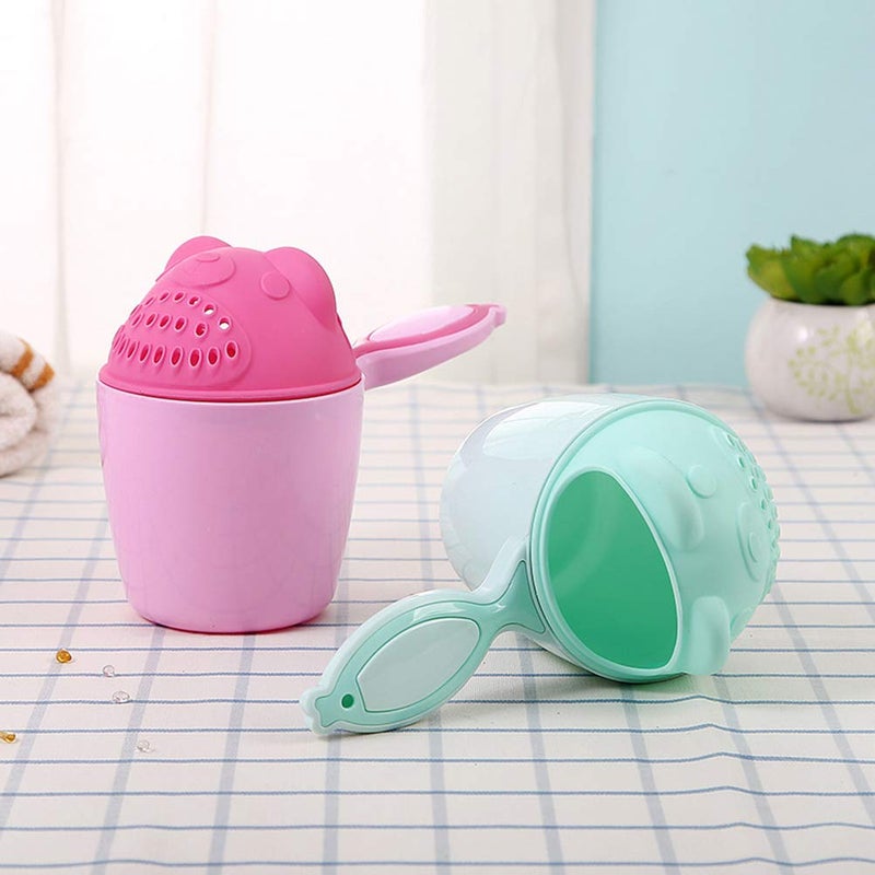 comfrt Baby Shampoo Rinse Cup Baby Spoon Shower Bath Water Cup Toddler Child Shampoo Shower Bath Cup with Easy-Grip Handle - Image 4