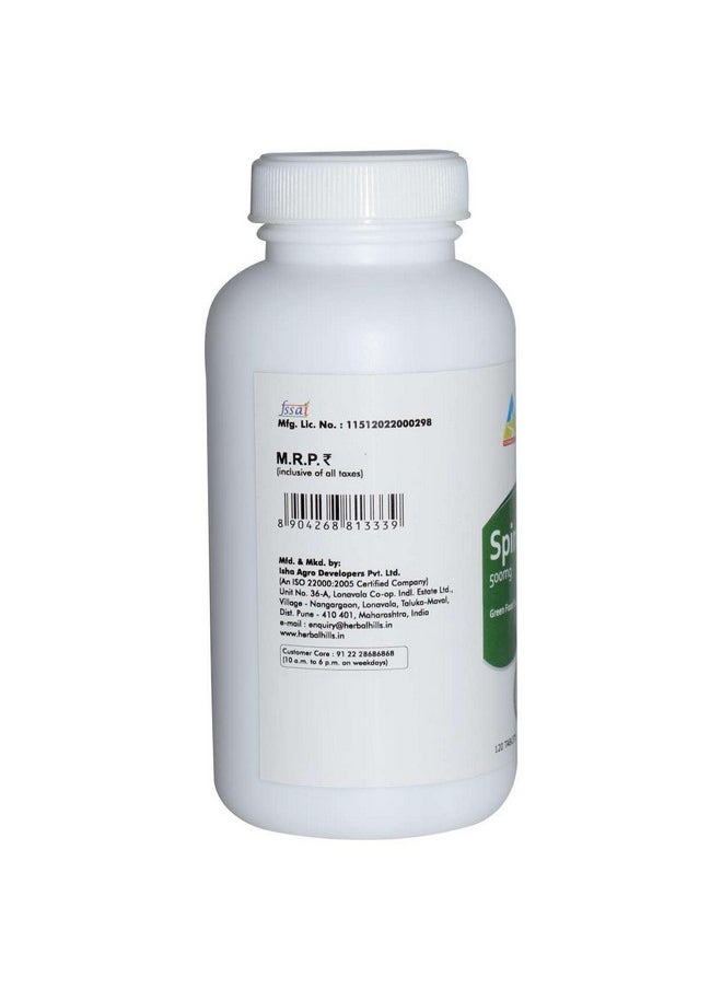 HERBAL HILLS Herbal Hills Spirulina Tablets (120 Count Pack of 1)  - Image 5