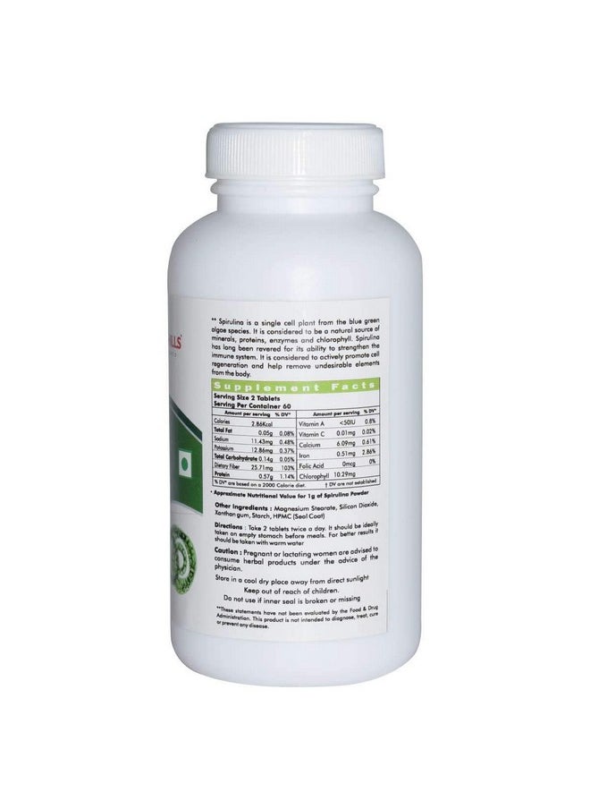 HERBAL HILLS Herbal Hills Spirulina Tablets (120 Count Pack of 1)  - Image 4
