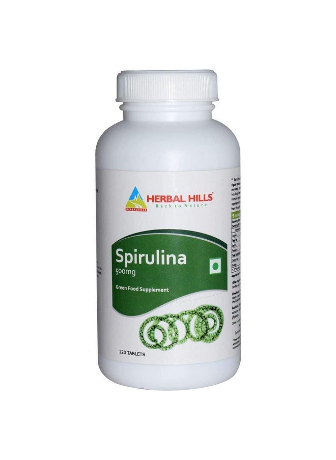 HERBAL HILLS Herbal Hills Spirulina Tablets (120 Count Pack of 1)  - Image 1