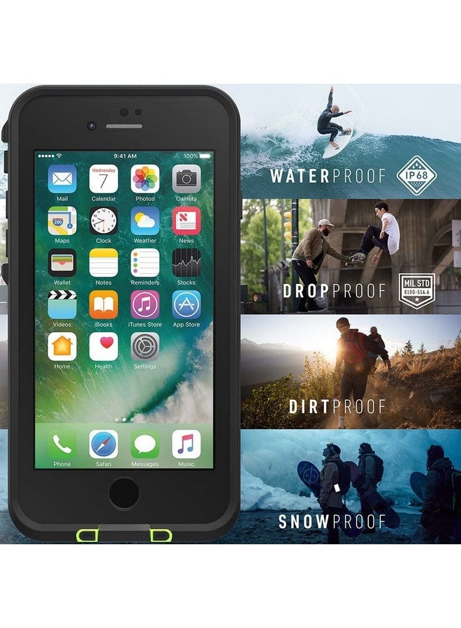 LifeProof LifeProof FRĒ Series Waterproof Case for iPhone SE 3rd Gen (2022)/ SE 2nd (2020), iPhone 8/7 (NOT Plus) - Non-Retail Packaging - Night LITE (Black/Lime)  - Image 3