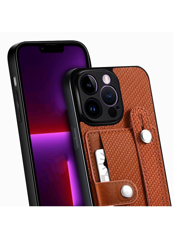 اس-توب جراب لهاتف iPhone 13 Pro Max مزود بسوار معصم ومسند ومحفظة للبطاقات وغطاء خلفي وحافظة هاتف مع سكين أداة - Image 4