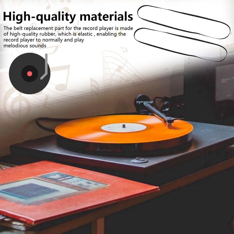 Audio Technica AT PL50 AT LP60 حزام طاولة الدوران 2 قطعة بديل محرك مطاطي تقليل الضوضاء - Image 3
