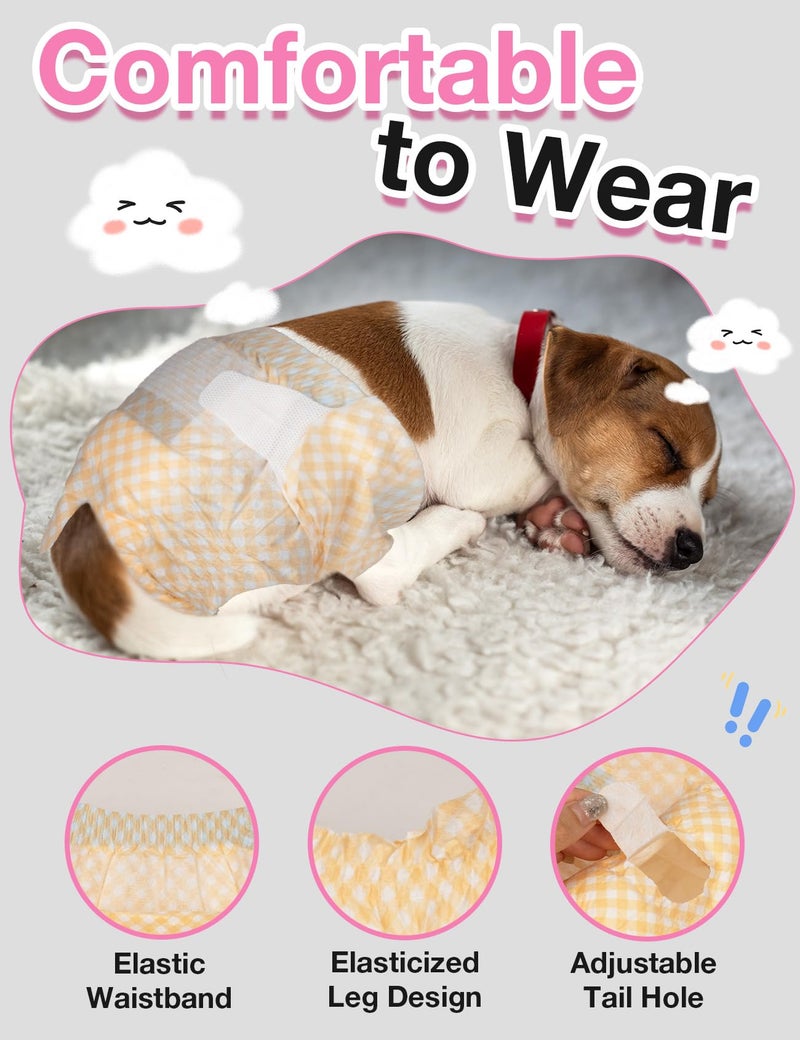 Dono Dog Diapers Female-60Pcs, Disposable Doggie Diapers with Wetness Indicator, Super Absorbent Leak-Proof Pet Puppy Diaper for Female Dogs in Peeing or Elderly Incontinence - Image 5