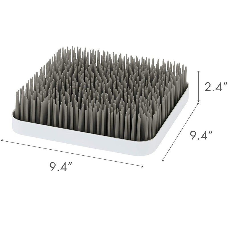 Boon Grass Plastic Drying Rack - Modern Countertop Baby Bottle Organizer - 9.75 x 9.88 x 3.0 inches - Gray - Image 2